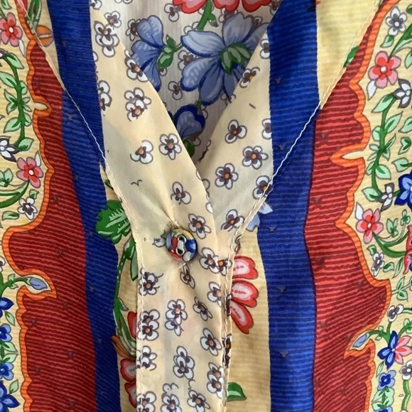 Johnny Was 100% silk top  XXL button front Preowned - Picture 6 of 11